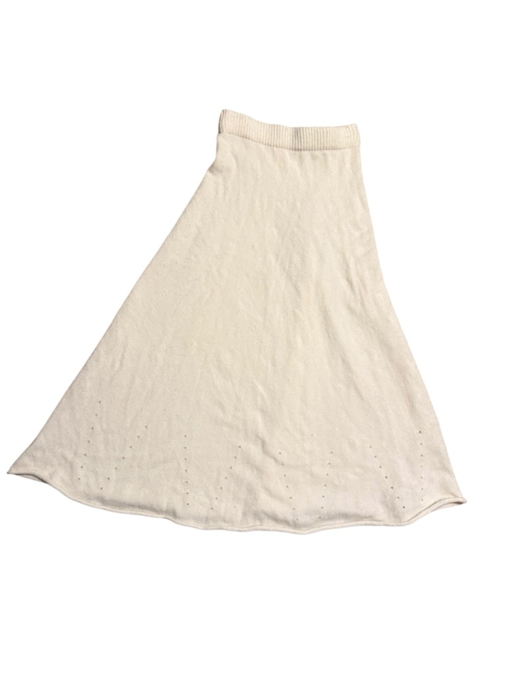 Commense Cream A-Line Knit Skirt
